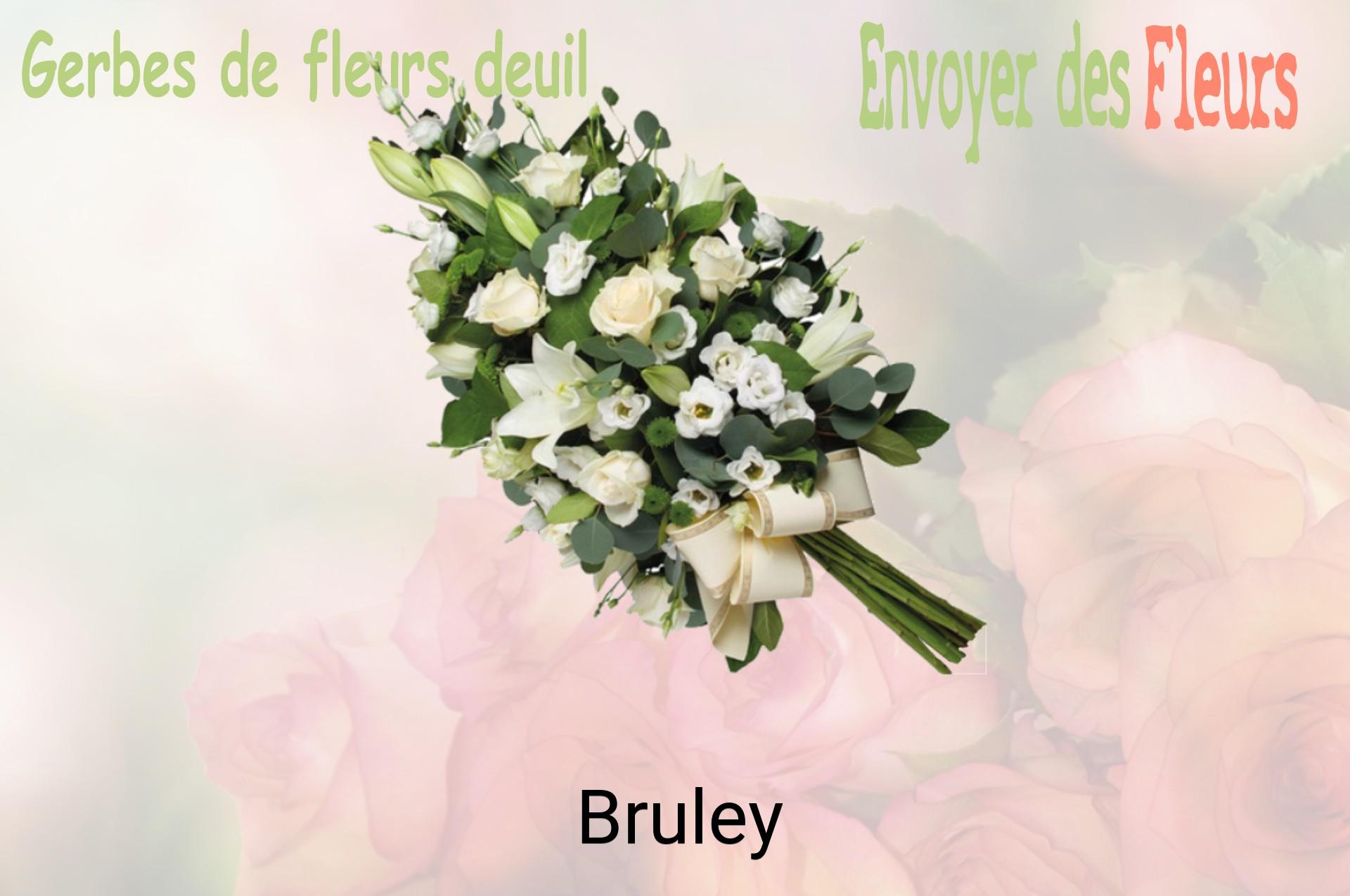 Gerbe de fleurs de deuil livrée à Bruley
